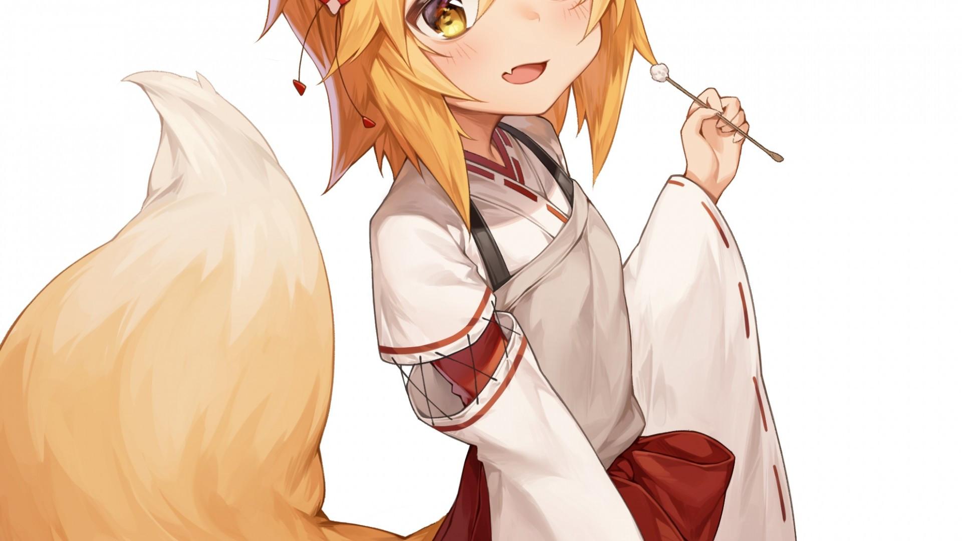 1920x1080 Download 1920x1080 Sewayaki Kitsune No Senko San, Miko, Animal Ears, Tail, Japanese Clothes, Senko Wallpaper For Widescreen
