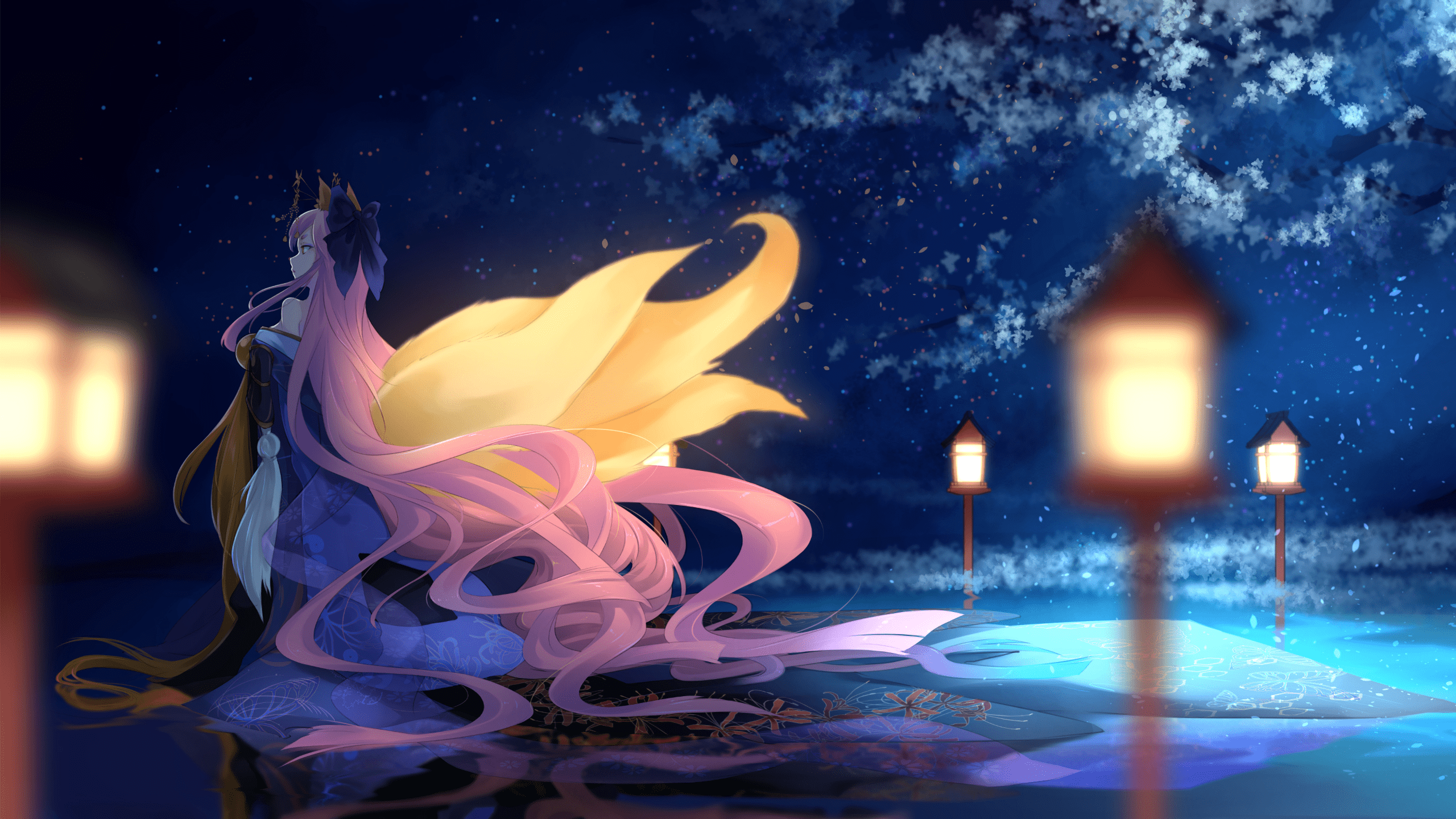 2560x1440 Tamamo no Mae HD Wallpaper