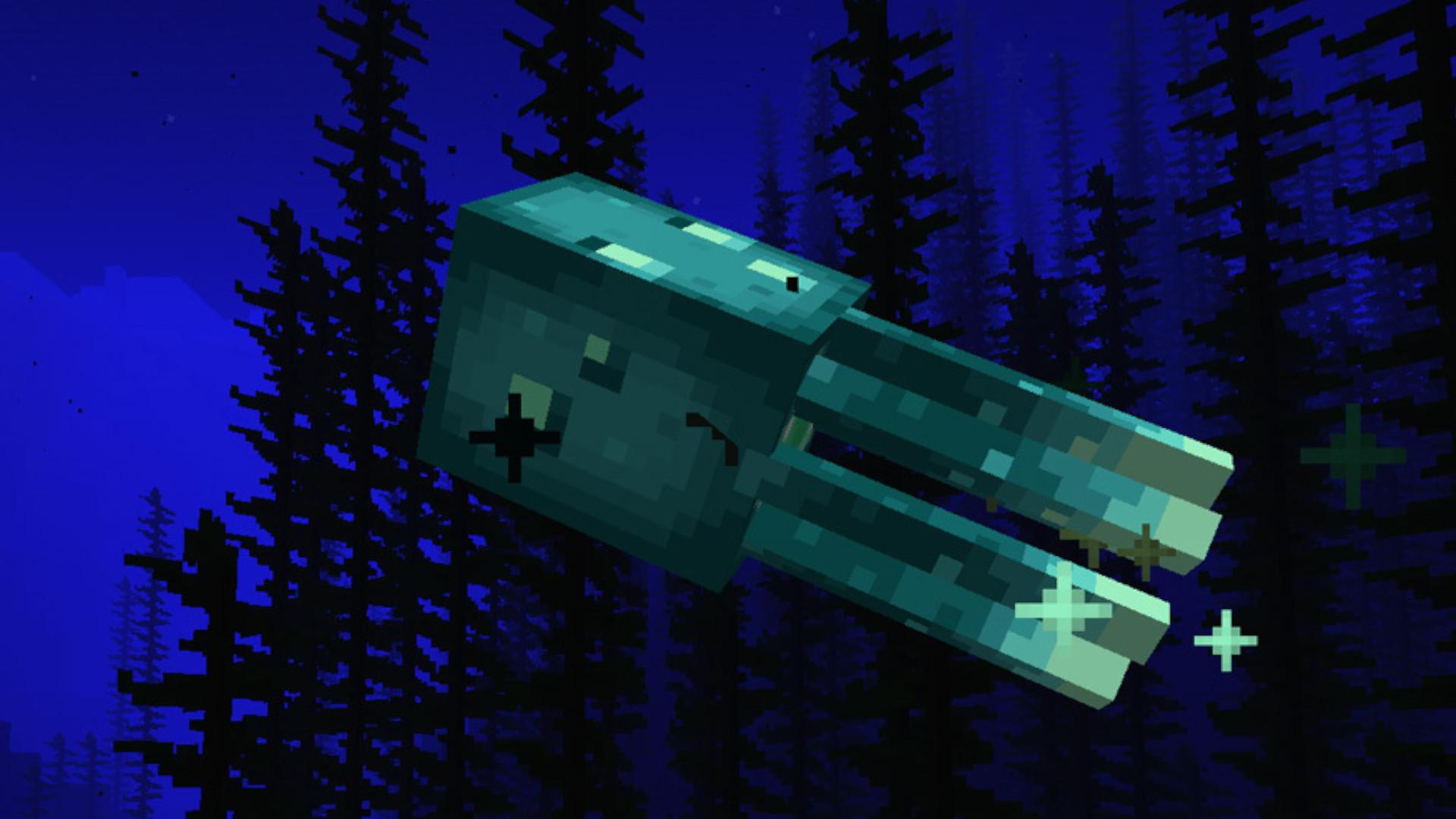 1920x1080 Minecraft glow squid