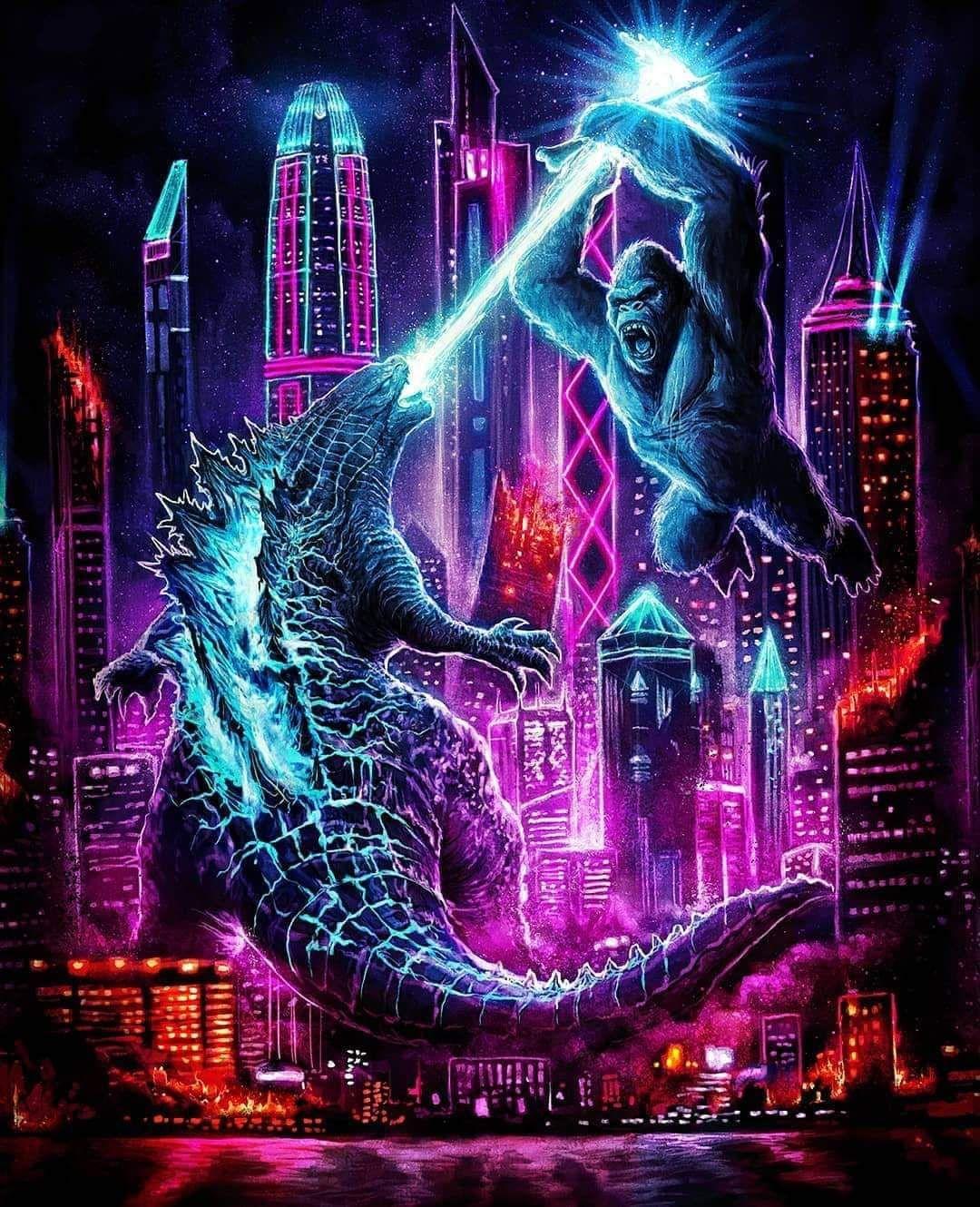 1080x1330 Godzilla vs Kong. Godzilla wallpaper, King kong vs godzilla, King kong art