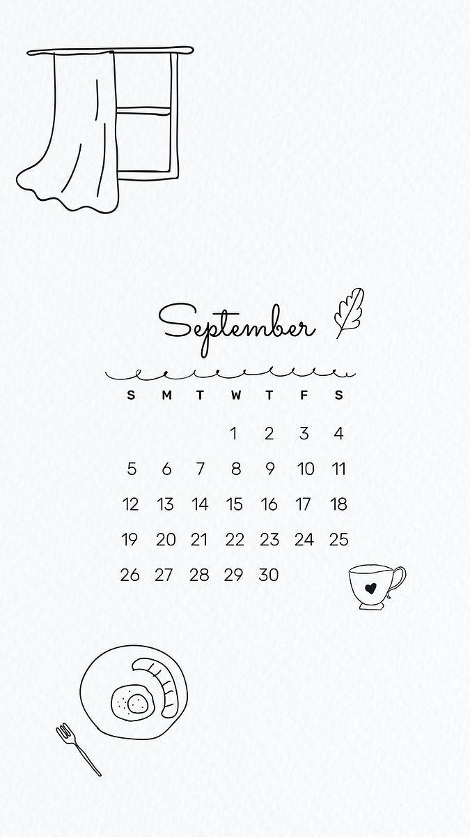 675x1200 September 2021 Calendar Wallpaper Image. Free Vectors, PNGs, Mockups & Background