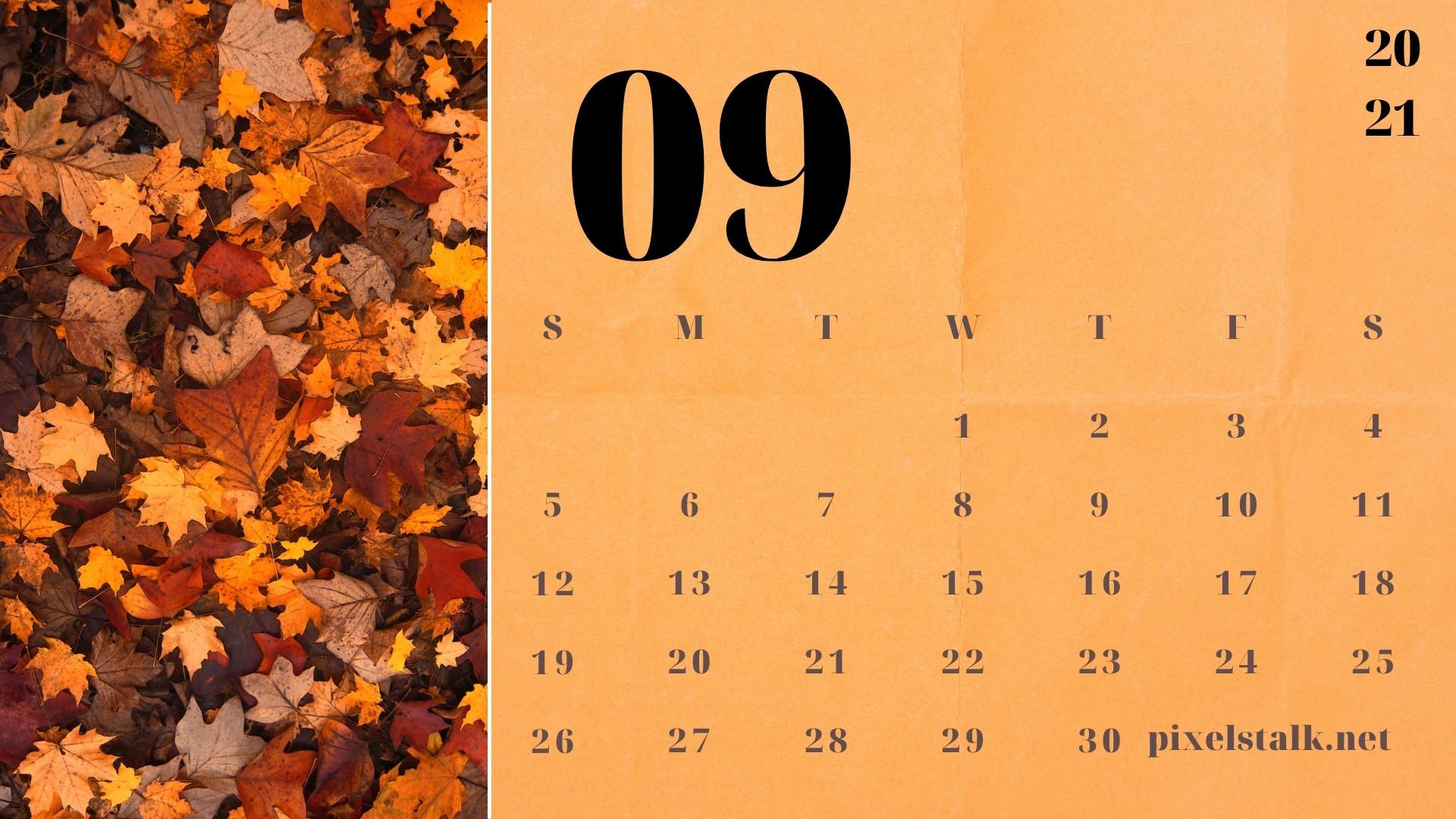 1920x1080 September 2021 Calendar Wallpaper