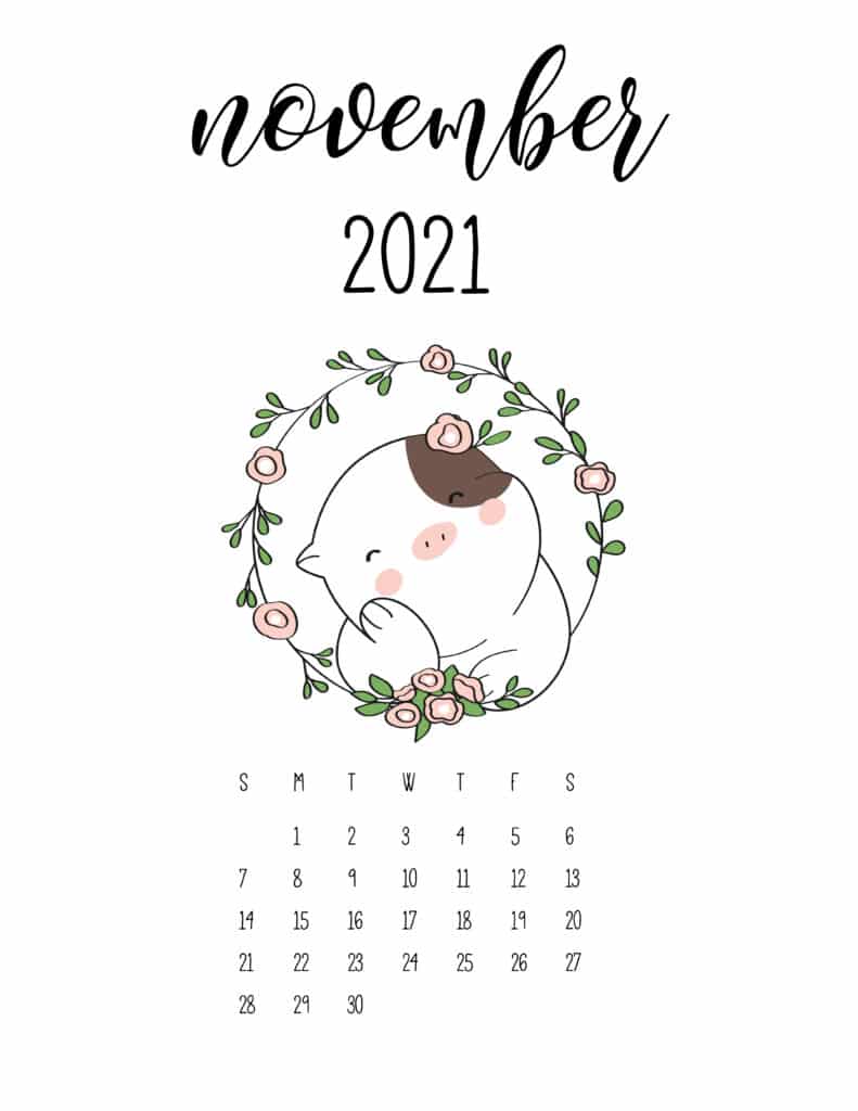 791x1024 Free Printable November 2021 Calendars