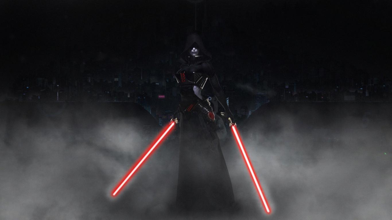 1366x768 Download Girl in hood, warrior, Star Wars wallpaper, 1366x Tablet, laptop