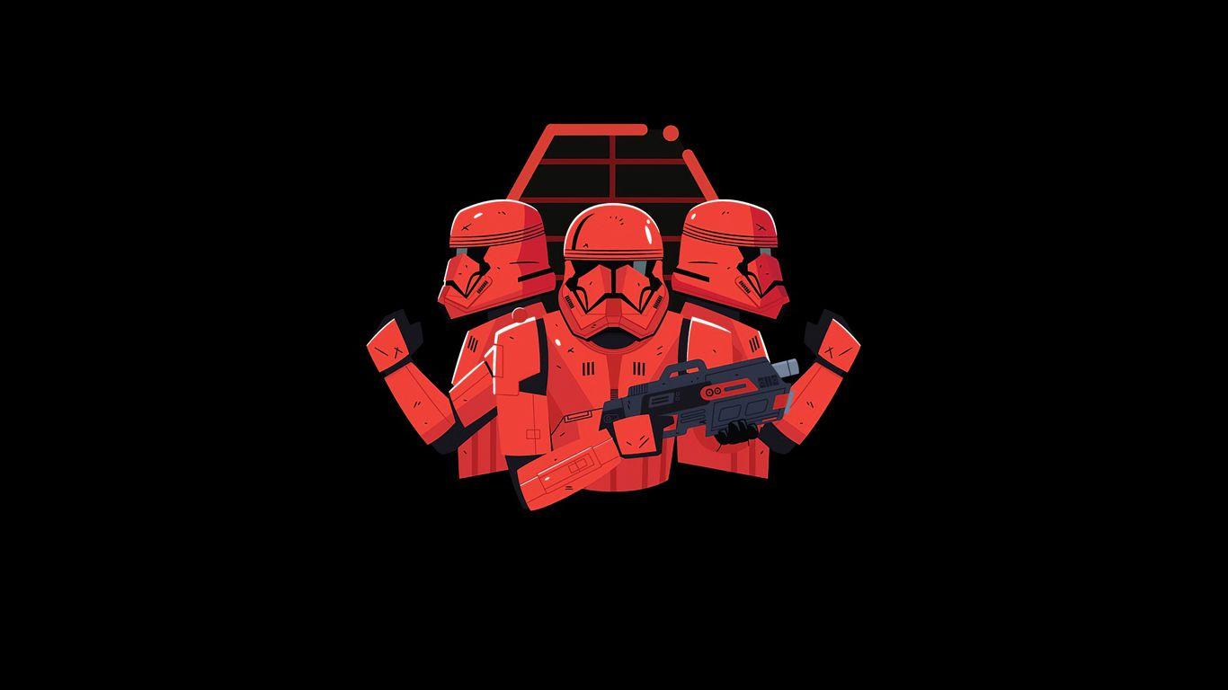 1366x768 Star Wars Minimalist Wallpaper