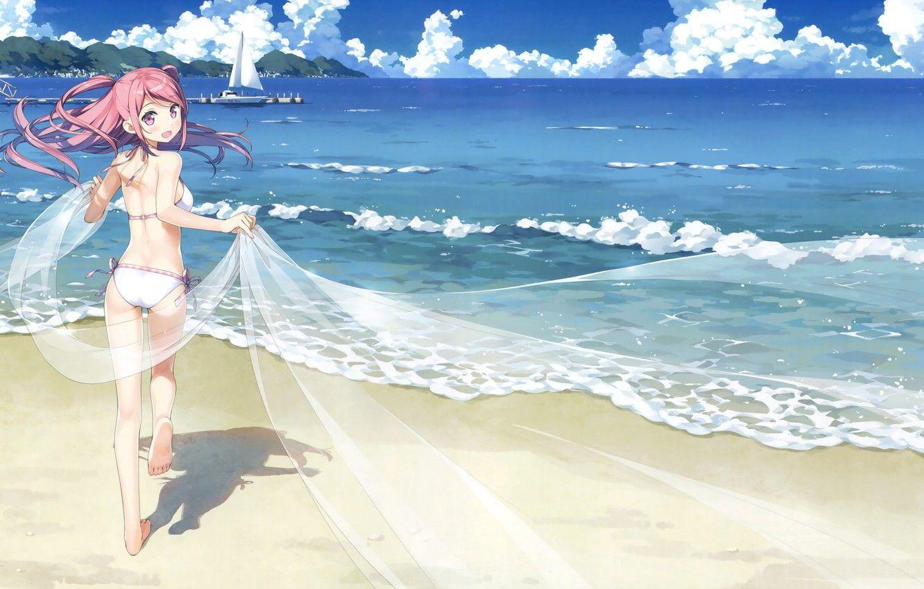 1332x850 Anime Sea Wallpaper