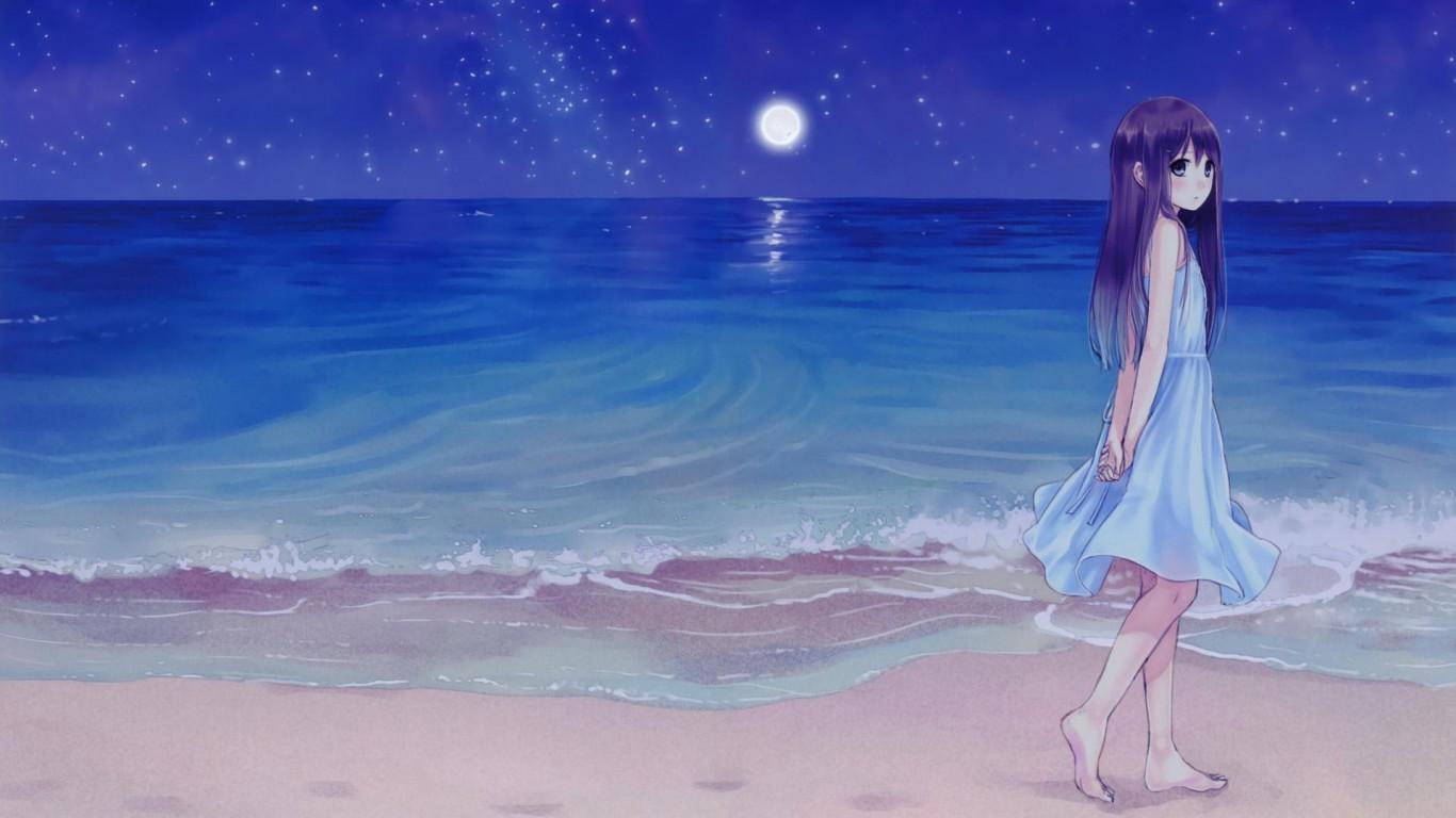 Anime Girl Beach Wallpapers Top Free Anime Girl Beach Backgrounds Wallpaperaccess 9338