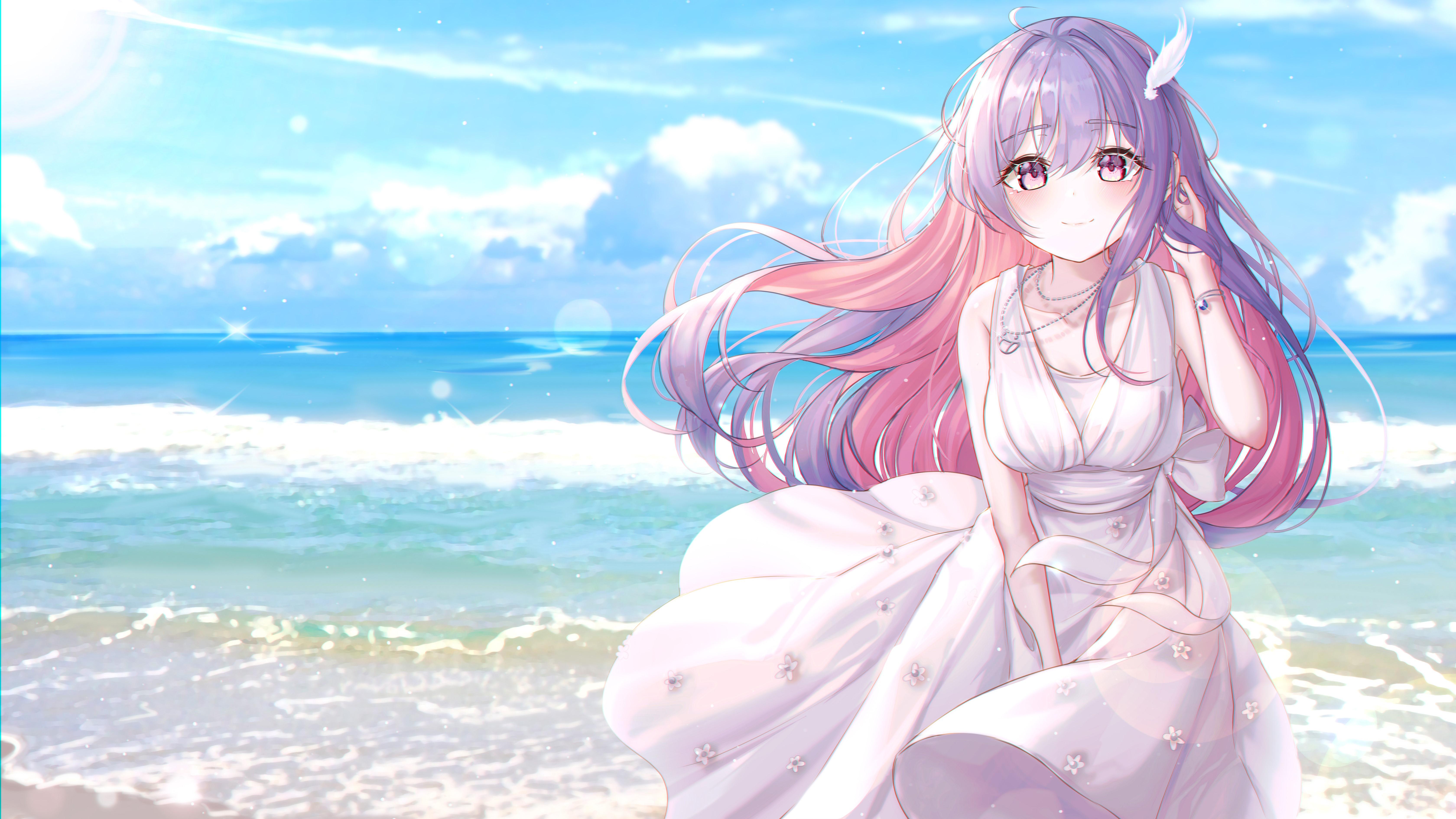 Anime Girl Beach Wallpapers - Top Free Anime Girl Beach Backgrounds ...