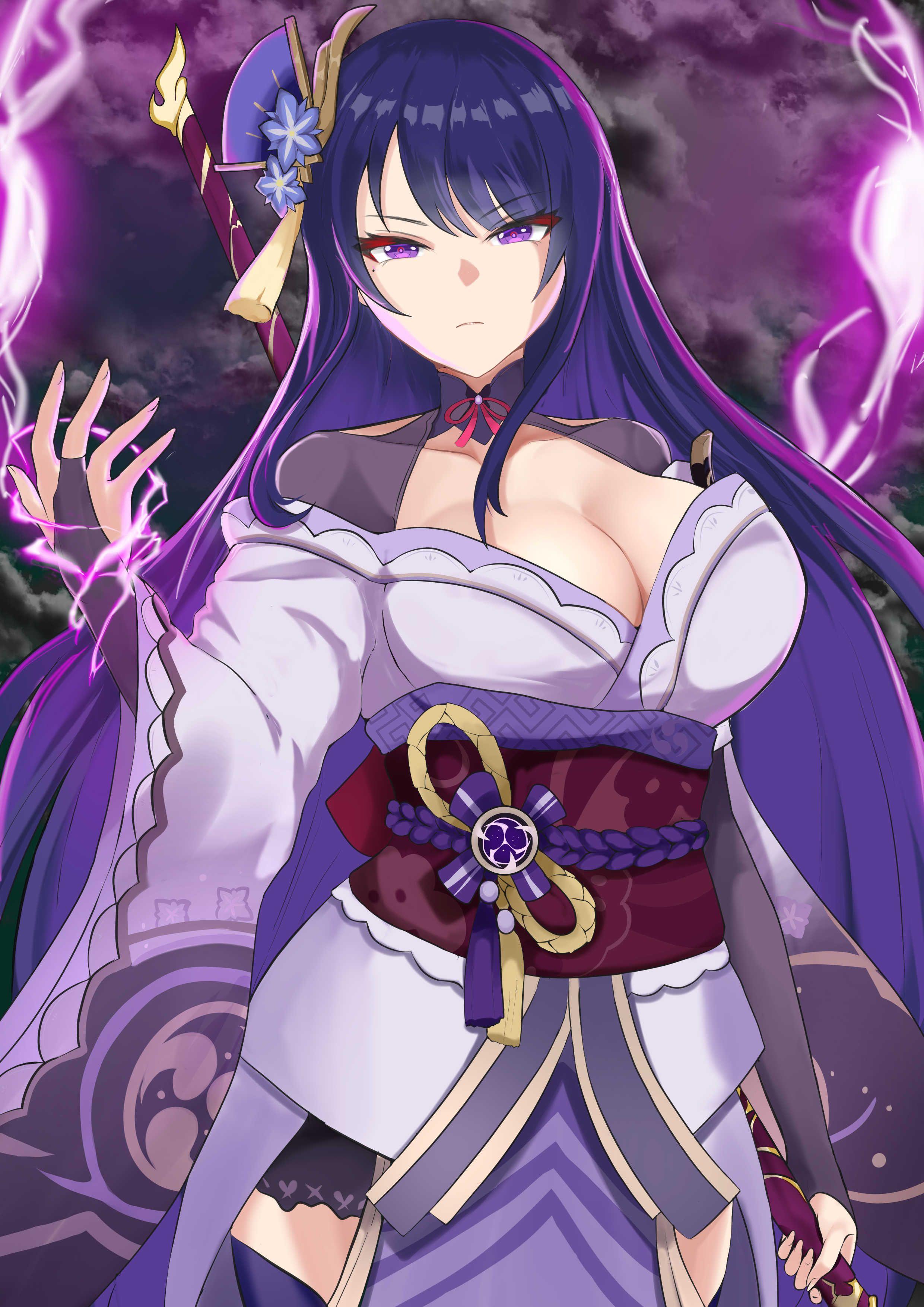 2481x3508 Baal Genshin Impact Wallpaper