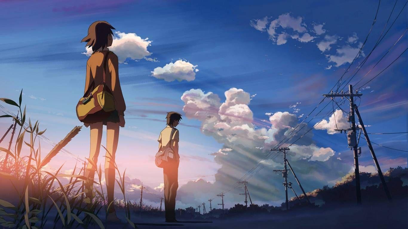 1366x768 Anime Couple Breakup Wallpaper