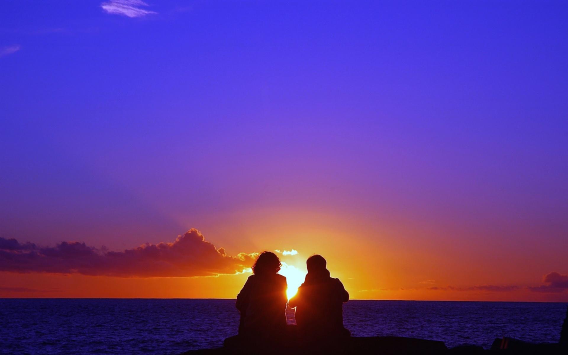 1920x1200 wallpaper of broken heart couples, sky, horizon, afterglow, photograph, sunset