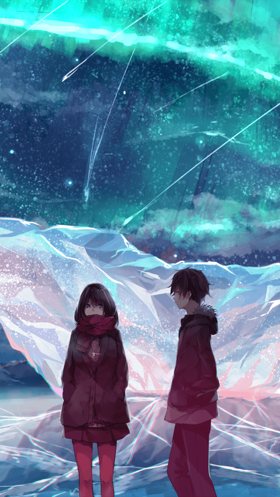 1080x1920 Anime Couple Broken Wallpaper