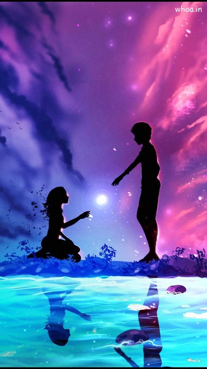 720x1280 Couple Shadow Loving HD Mobile Wallpaper HD Image