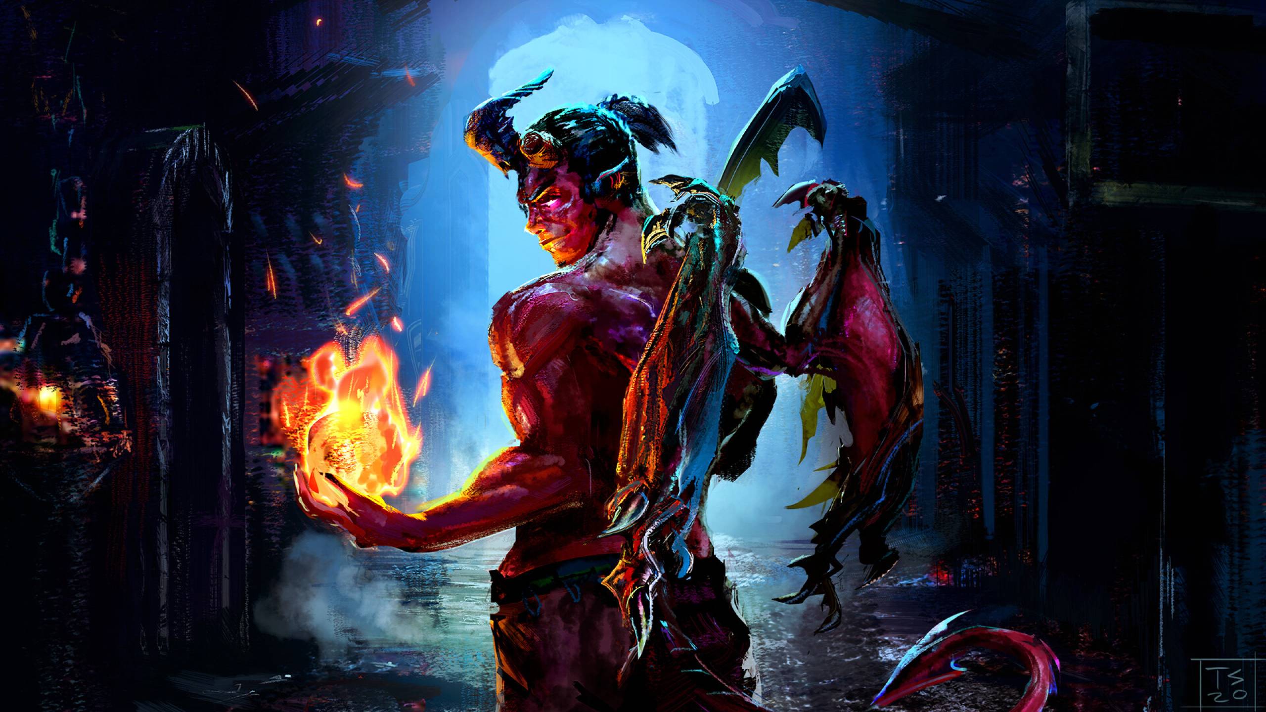 2560x1440 Demon Art 1440P Resolution Wallpaper, HD Fantasy 4K Wallpaper, Image, Photo and Background