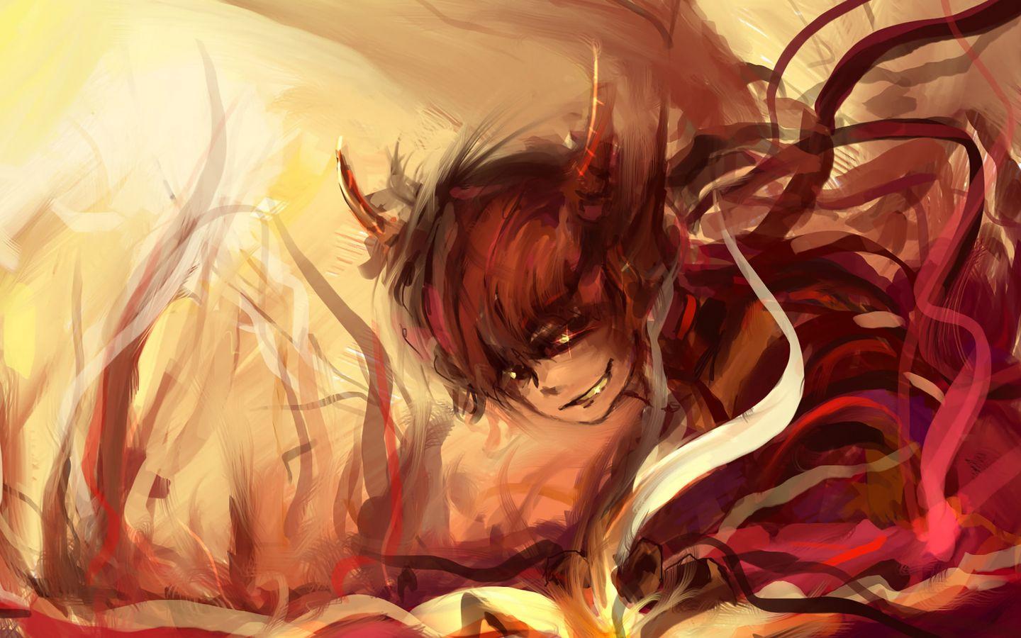 1440x900 Download wallpaper 1440x900 demon, devil, art, eyes, colorful widescreen 16:10 HD background