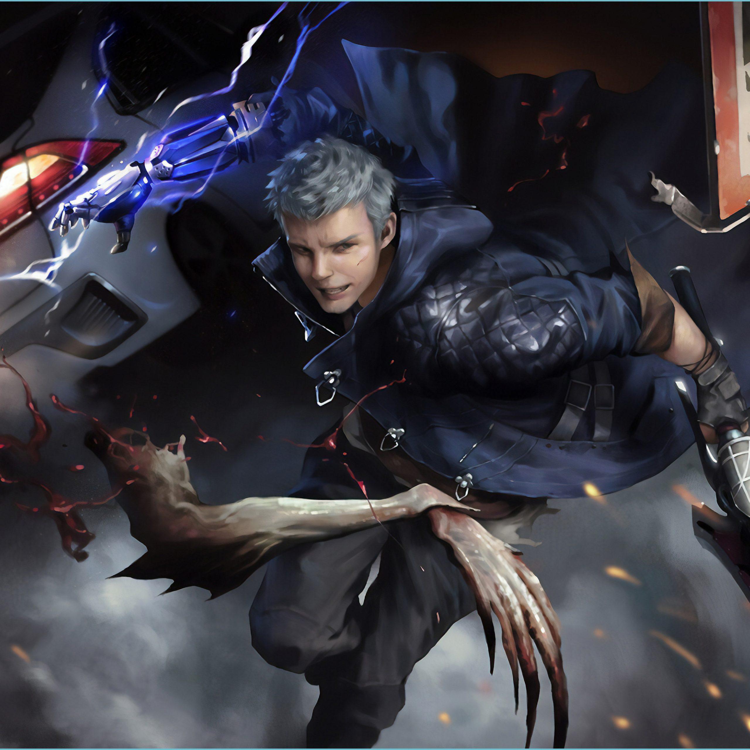 2560x2560 Nero In Devil May Cry 12 12k Art, HD Games, 12k Wallpaper, Image May Cry Wallpaper