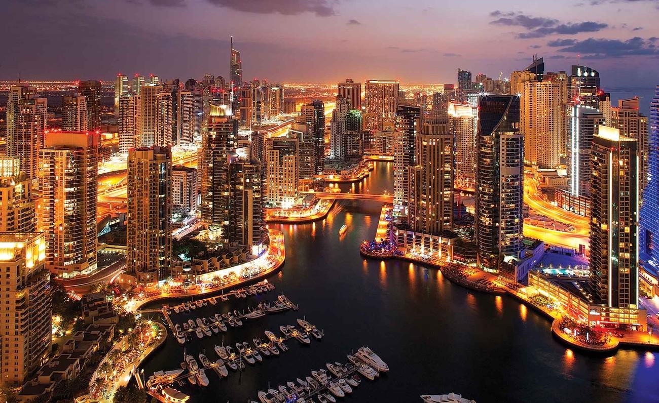 1300x796 City Dubai Marina Skyline Wall Paper Mural. Buy at