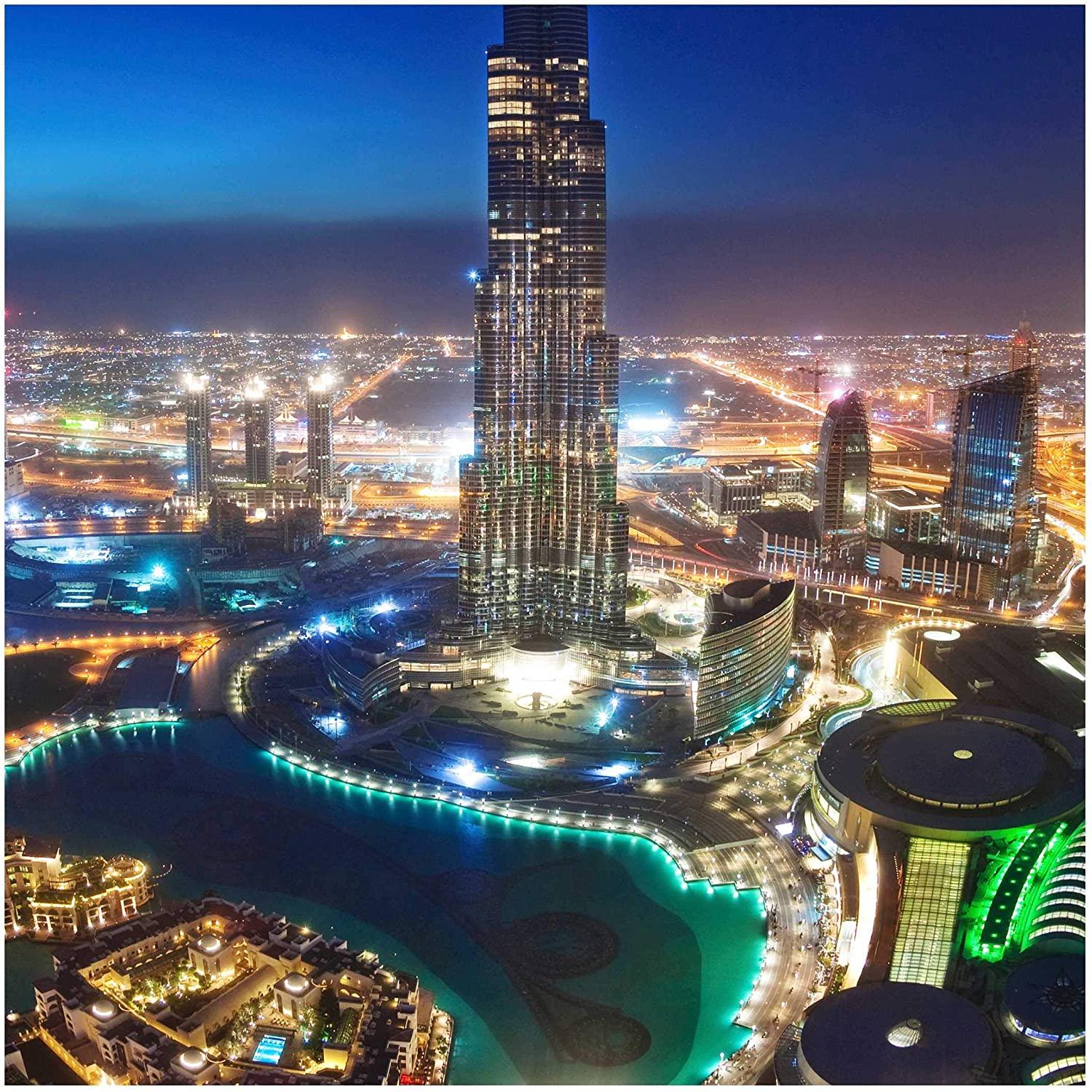 1500x1500 Non Woven Wallpaper Dubai Marina Square, 75.6 X 75.6 Inches