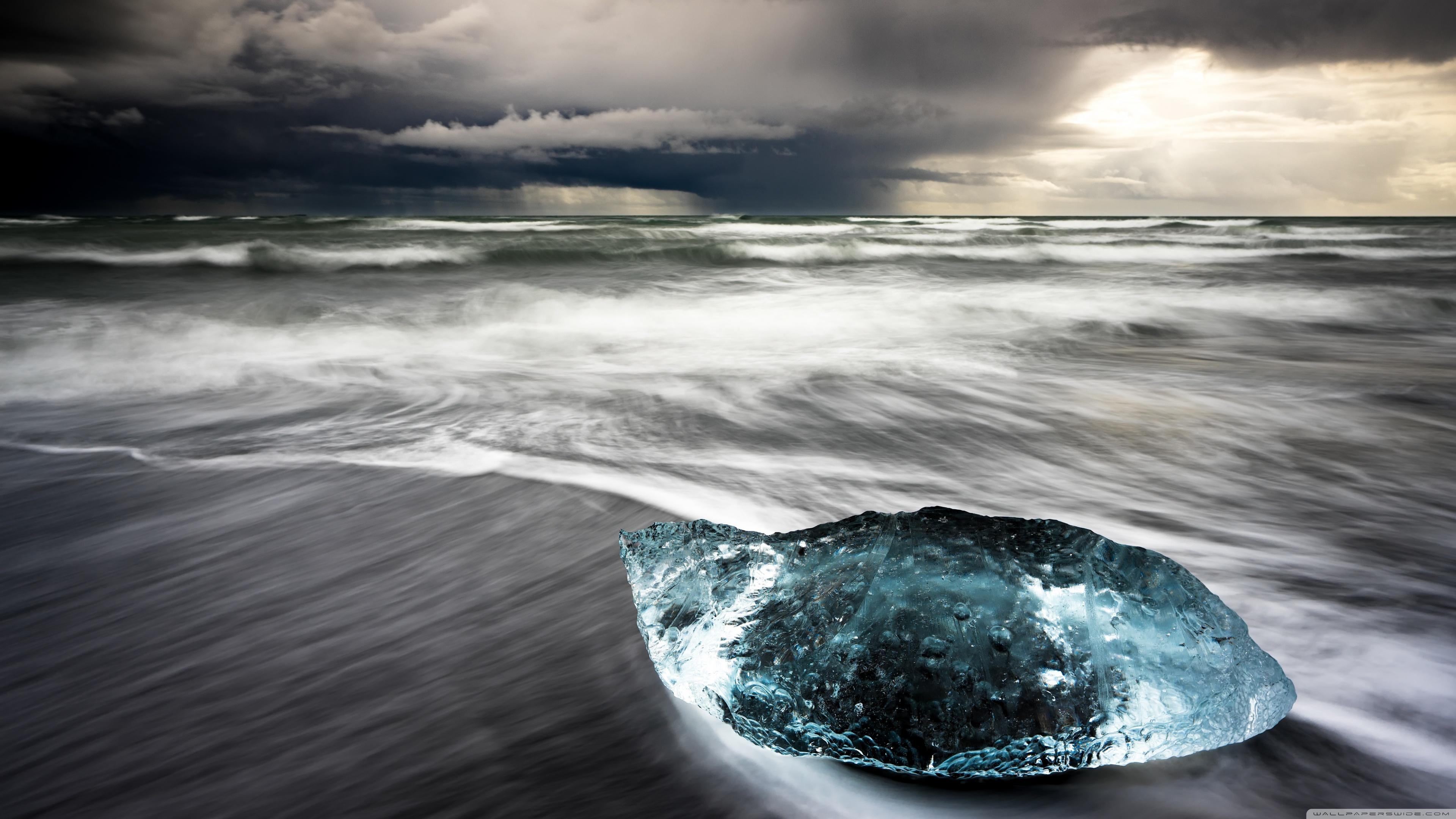 3840x2160 Jokulsarlon, Iceland's most Famous Glacier Ultra HD Desktop Background Wallpaper for 4K UHD TV : Widescreen & UltraWide Desktop & Laptop : Tablet