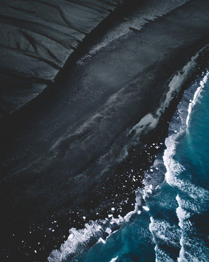 819x1024 Black Sand Beach Iceland Wallpaper
