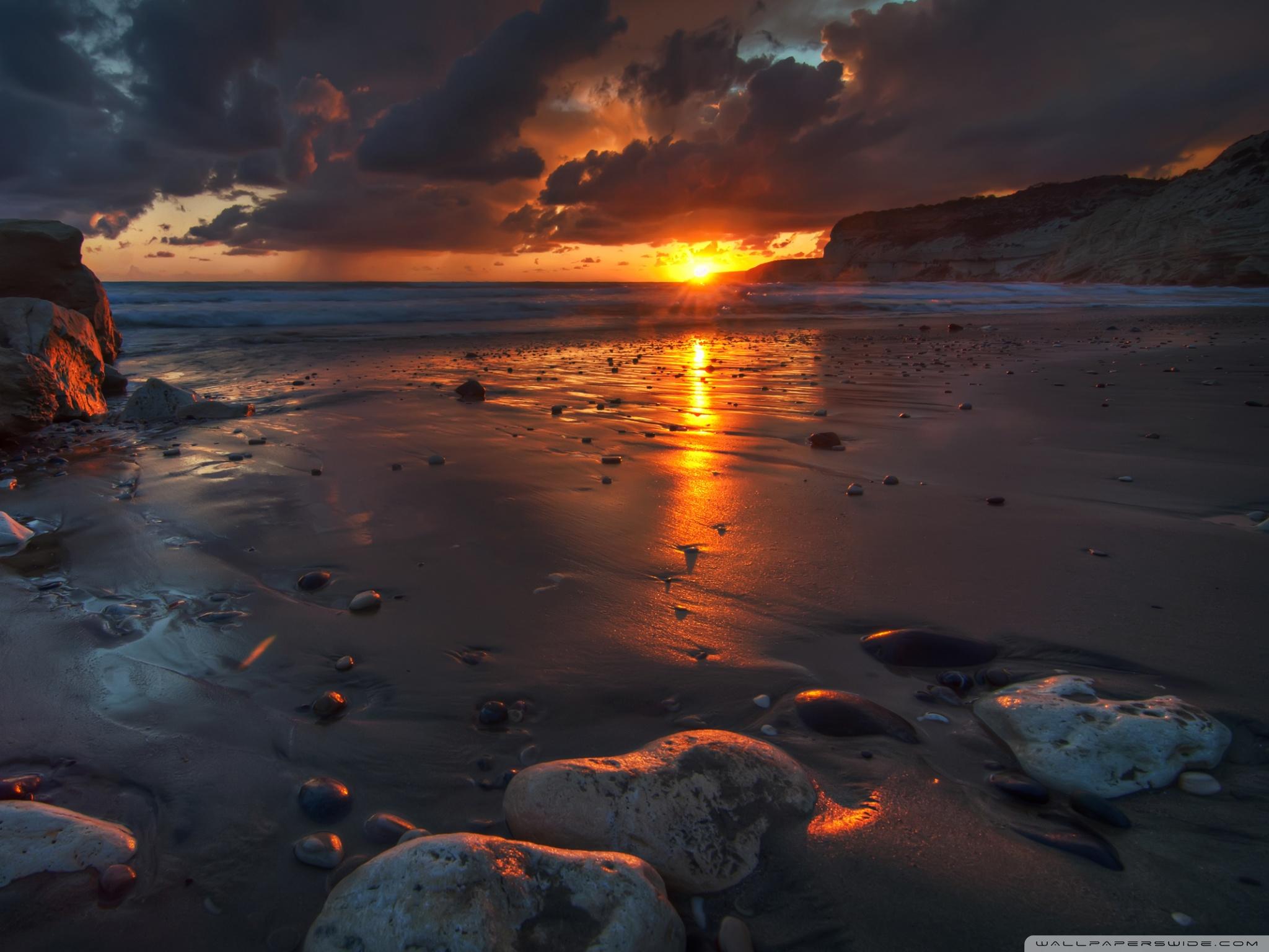 2048x1536 Dark Beach Ultra HD Desktop Background Wallpaper for : Multi Display, Dual Monitor : Tablet