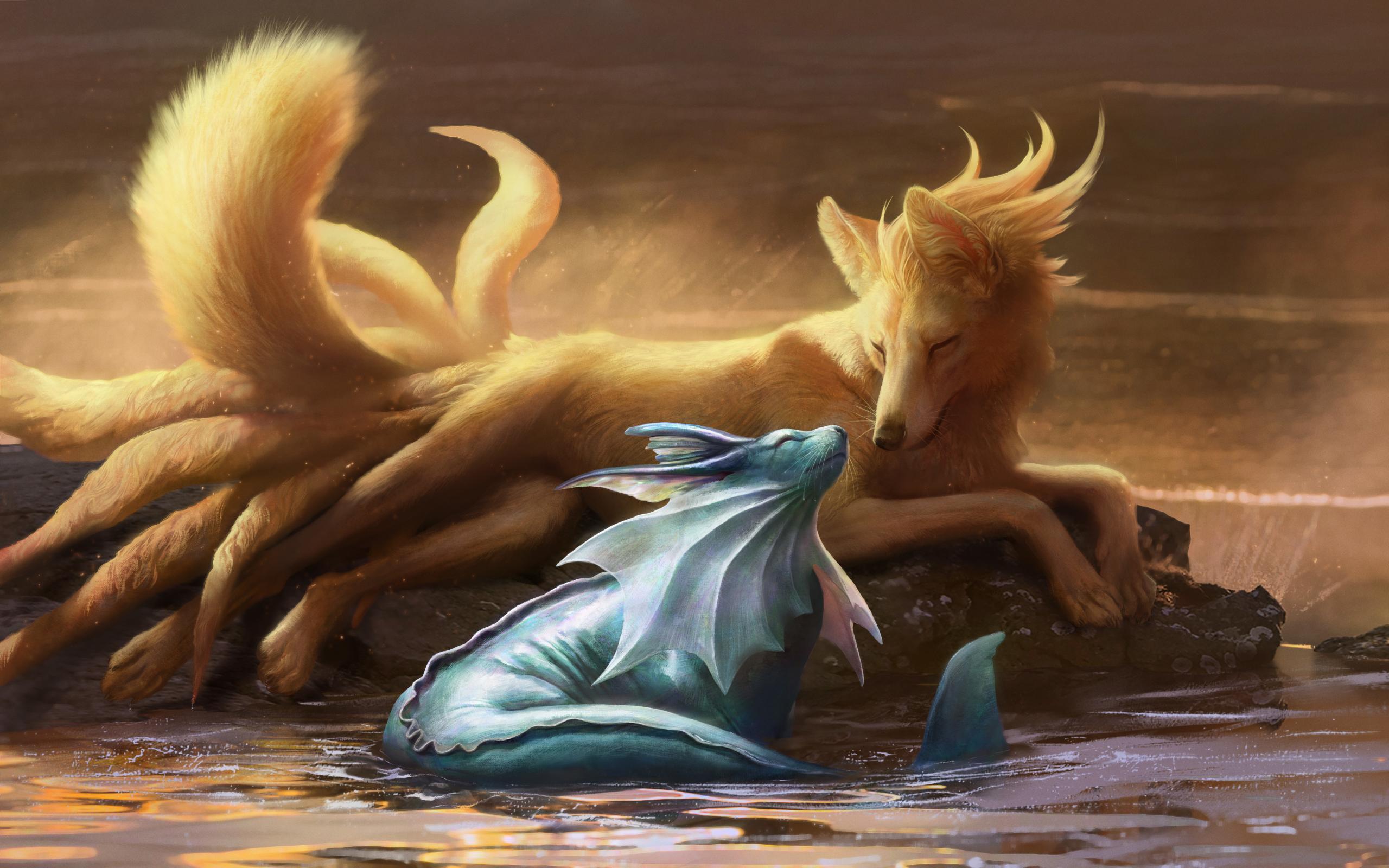 2560x1600 Ninetales, Pokémon, Vaporeon Wallpaper & Background Image