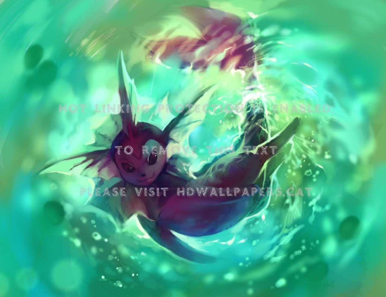 1280x984 vaporeon water pokemon anime
