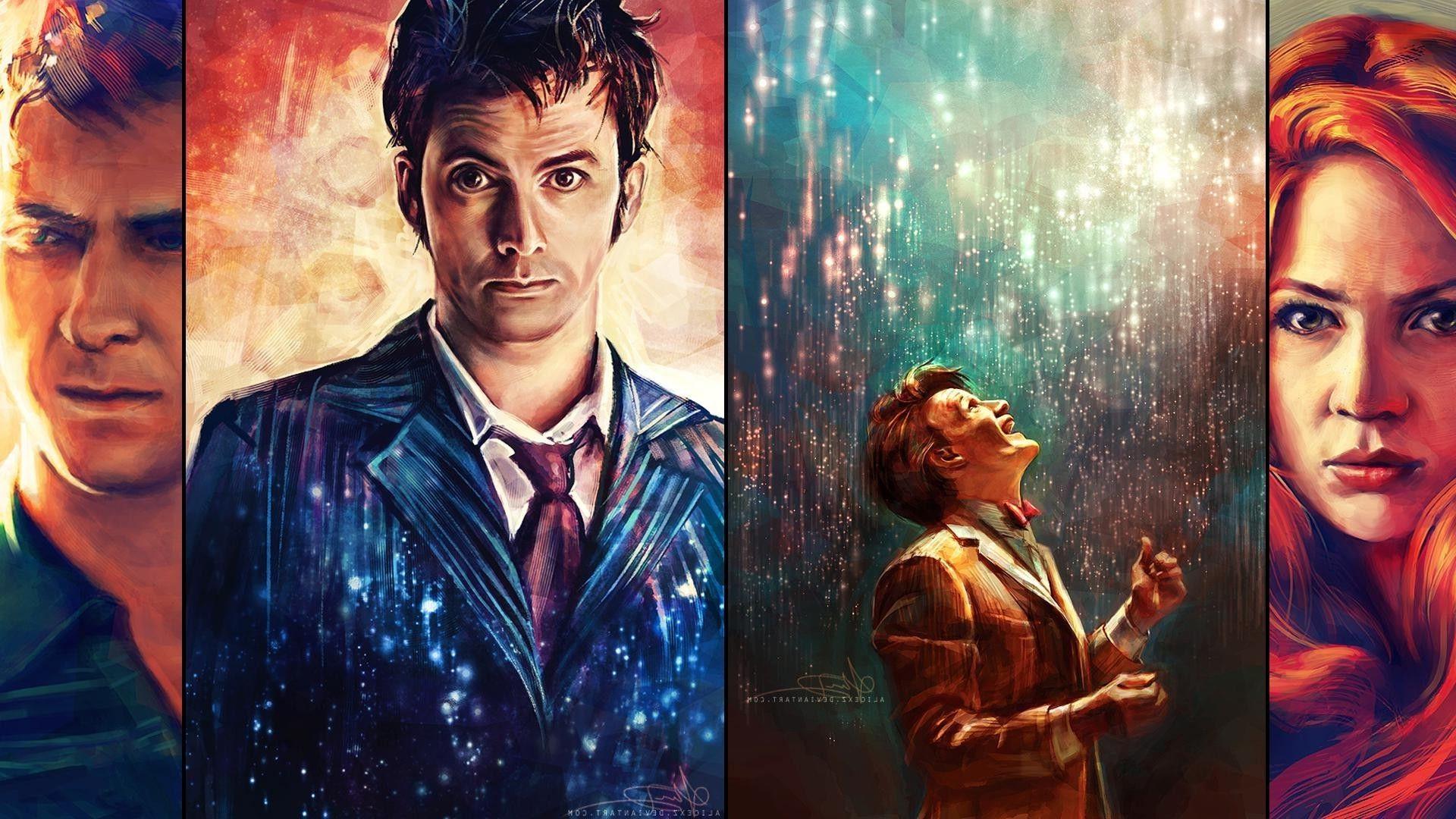 1920x1080 doctor who the doctor artwork painting david tennant matt smith