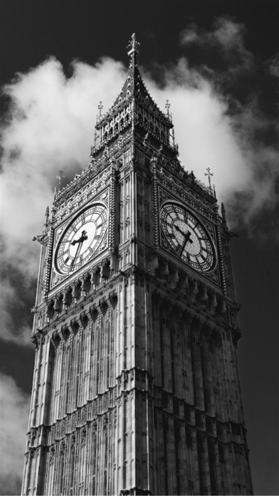 1080x1920 Big Ben London Black And White iPhone 6 Plus HD Wallpaper HD