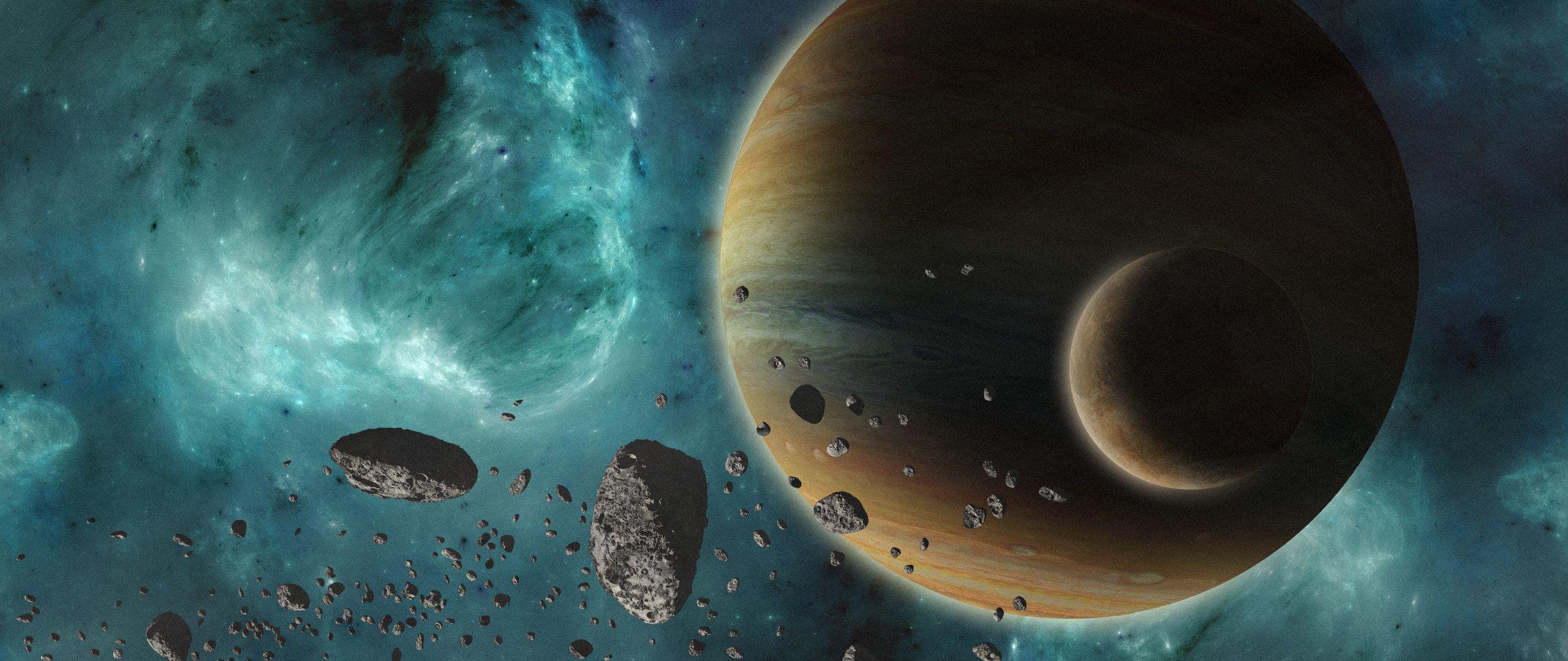 2560x1080 Download 2560x1080 Wallpaper Space, Planet, Clouds, Art, Dual Wide