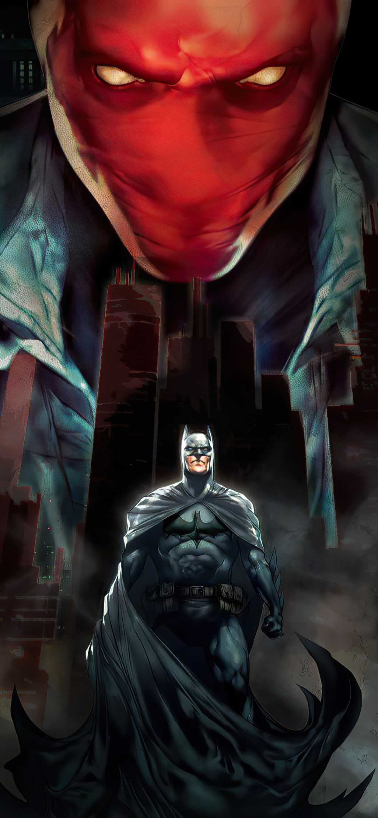 1242x2688 Batman and Red Hood Wallpaper Free HD Wallpaper
