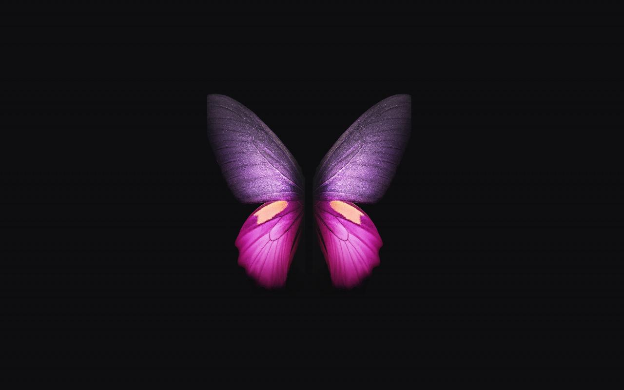 1280x800 Download Samsung Galaxy Fold, Pink Purple Butterfly Wallpaper, 1280x Full HD, HDTV, FHD, 1080p, Widescreen