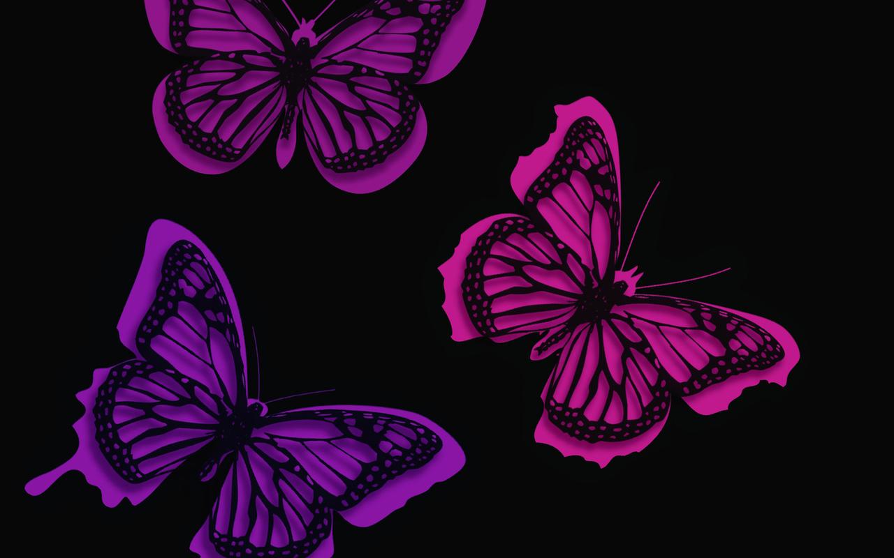1280x800 Pink Butterflies Artistic 720P HD 4k Wallpaper, Image, Background, Photo and Picture