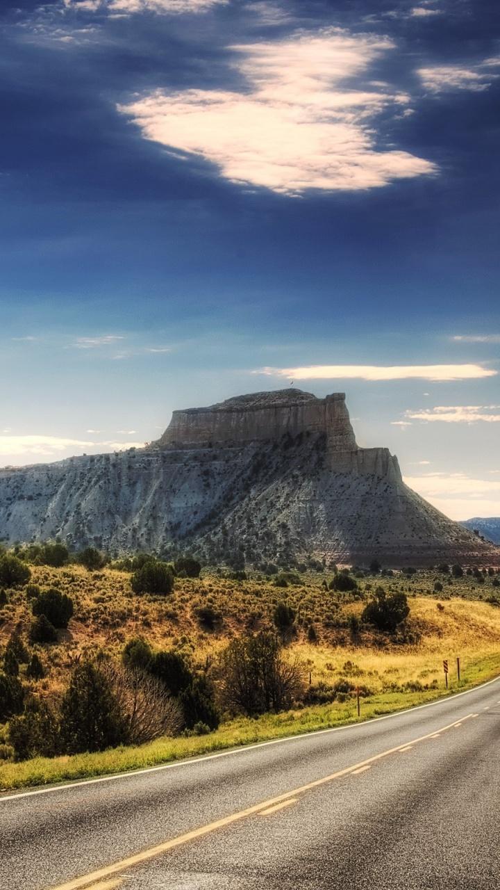 720x1280 Sky Mountains Nature Hilly Way Htc one x wallpaper