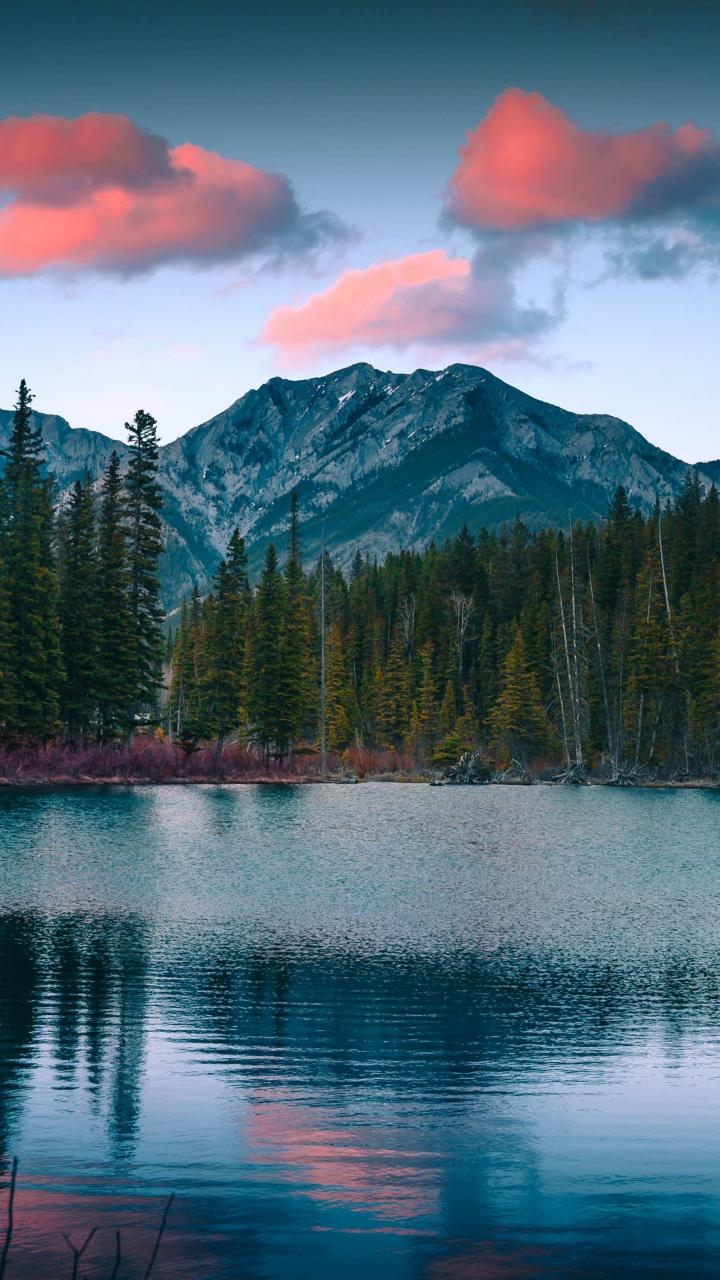 720x1280 Download 720x1280 wallpaper mount lorette, pond, mountains, sunset, nature, samsung galaxy mini s s neo, alpha, sony xperia compact z z z asus zenfone, 720x1280 HD image, background, 23536