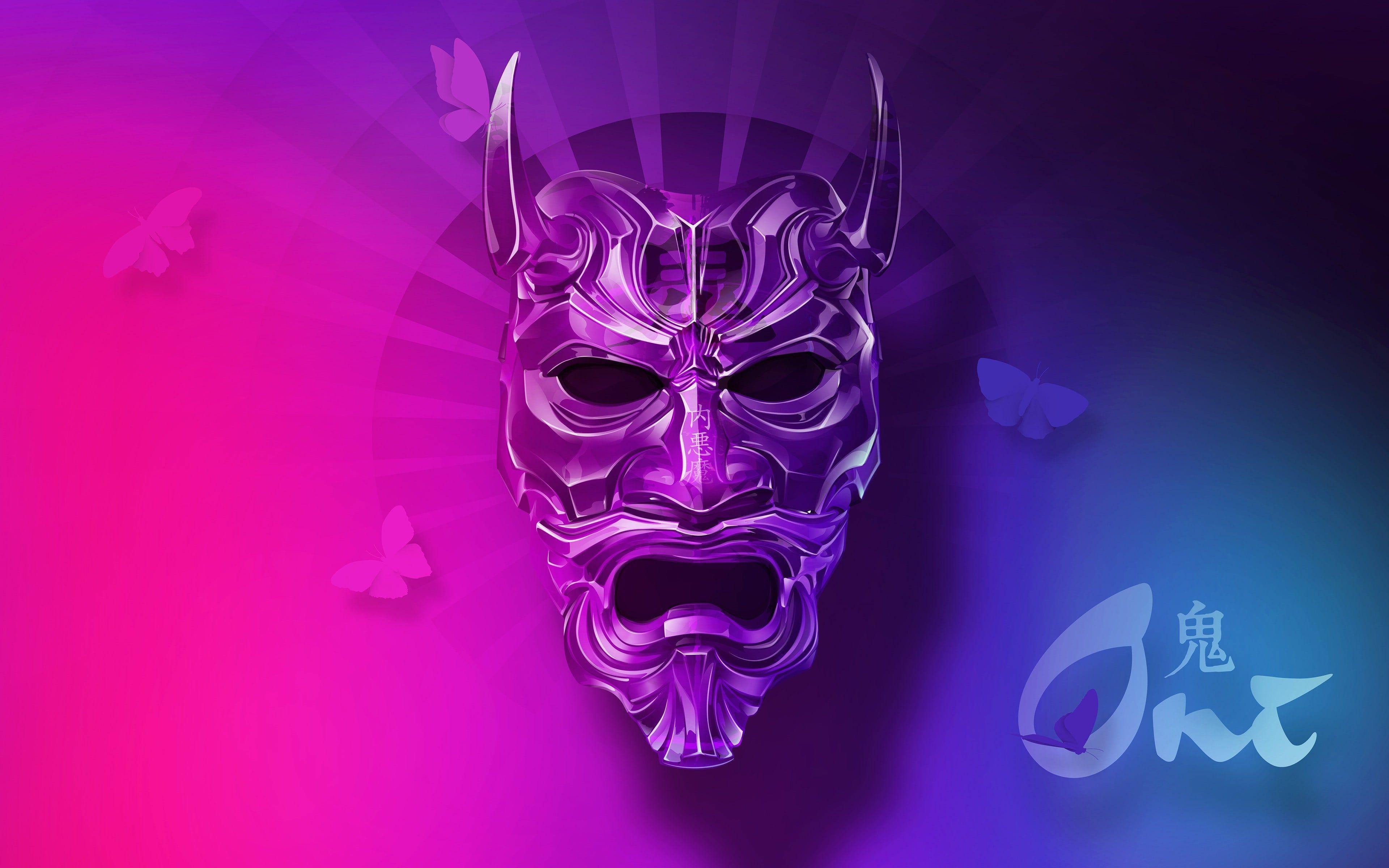 3840x2400 4k Demon Mask Wallpaper