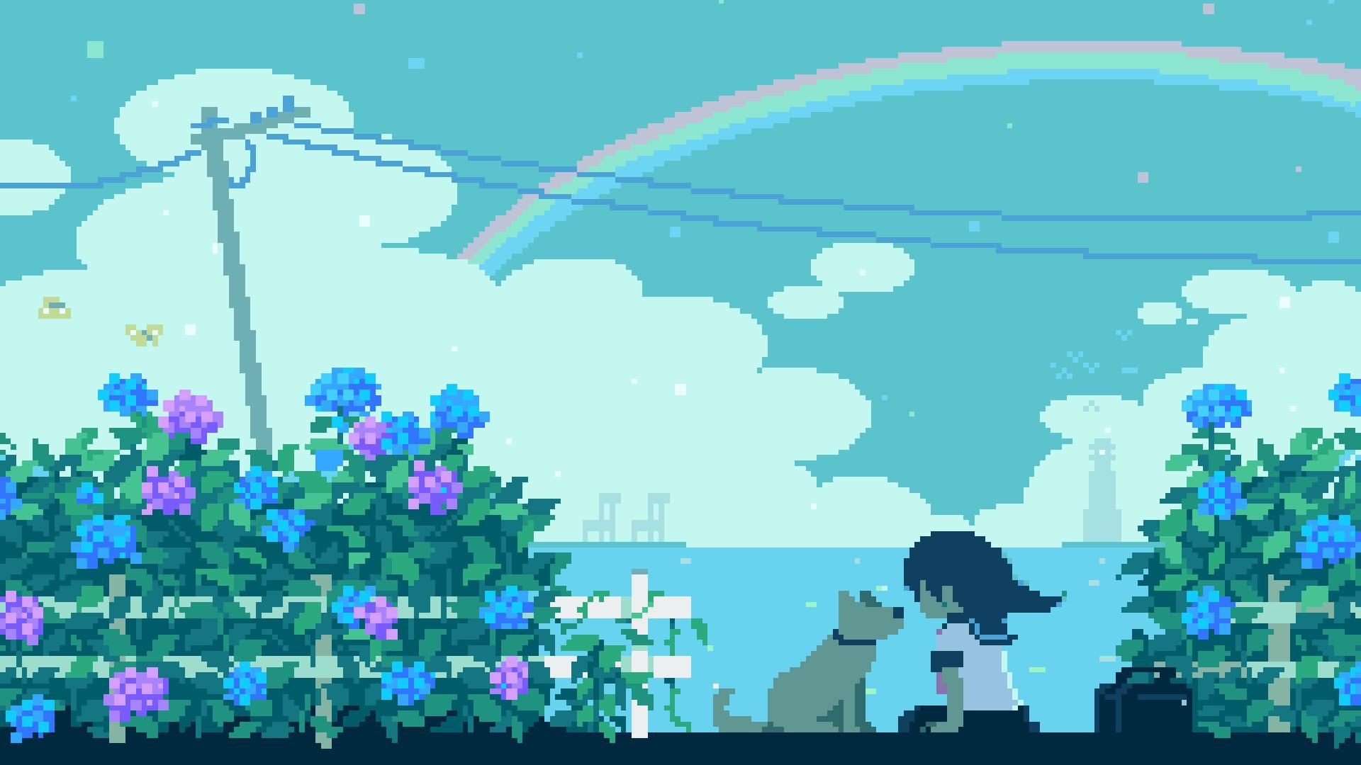 1920x1080 Pastel Pixel Wallpaper