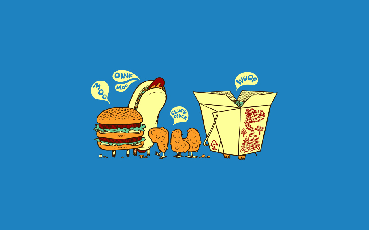 1280x800 Funny Food Wallpaper