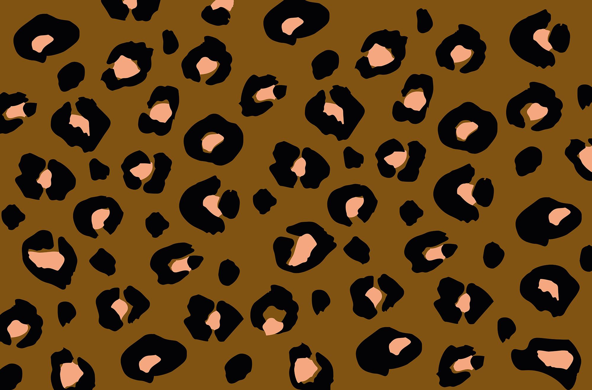 2000x1320 Brown Leopard Wallpaper Mural Print Wallpaper