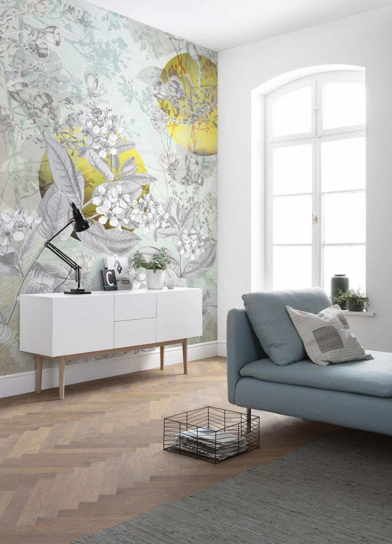 1280x1777 Asahi Metallic Mural: Floral Metallic Wallpaper