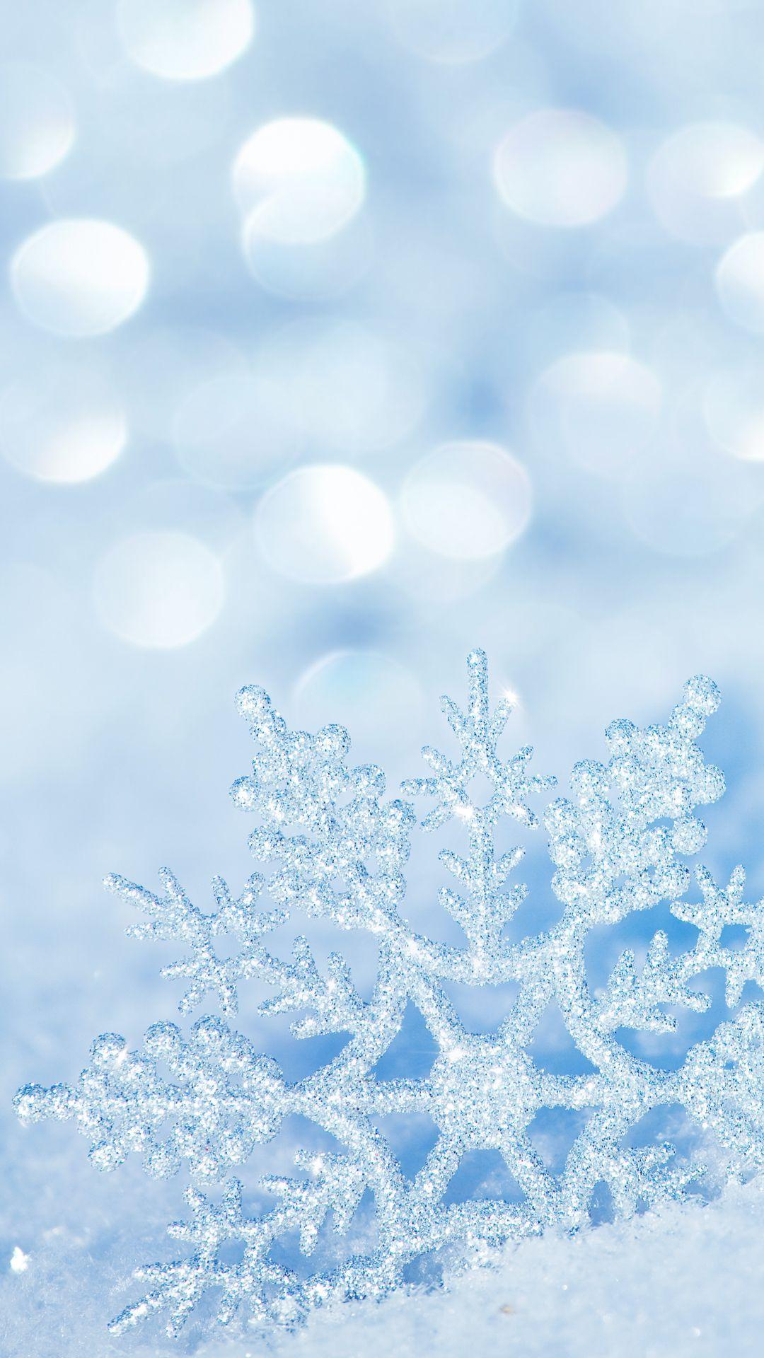 1080x1920 Snowflake Wallpaper