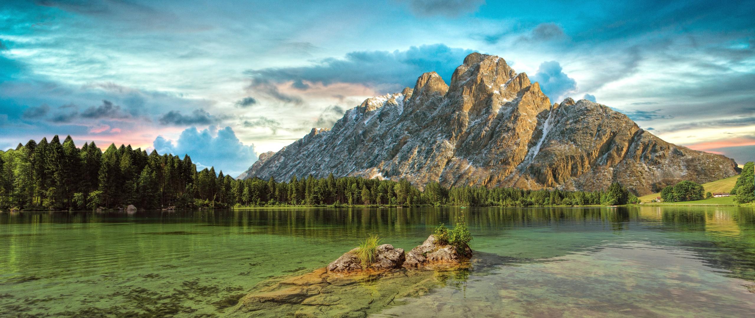 2560x1080 Download Mountains, lake, beautiful, scenery, nature wallpaper, 2560x Dual Wide, Widescreen