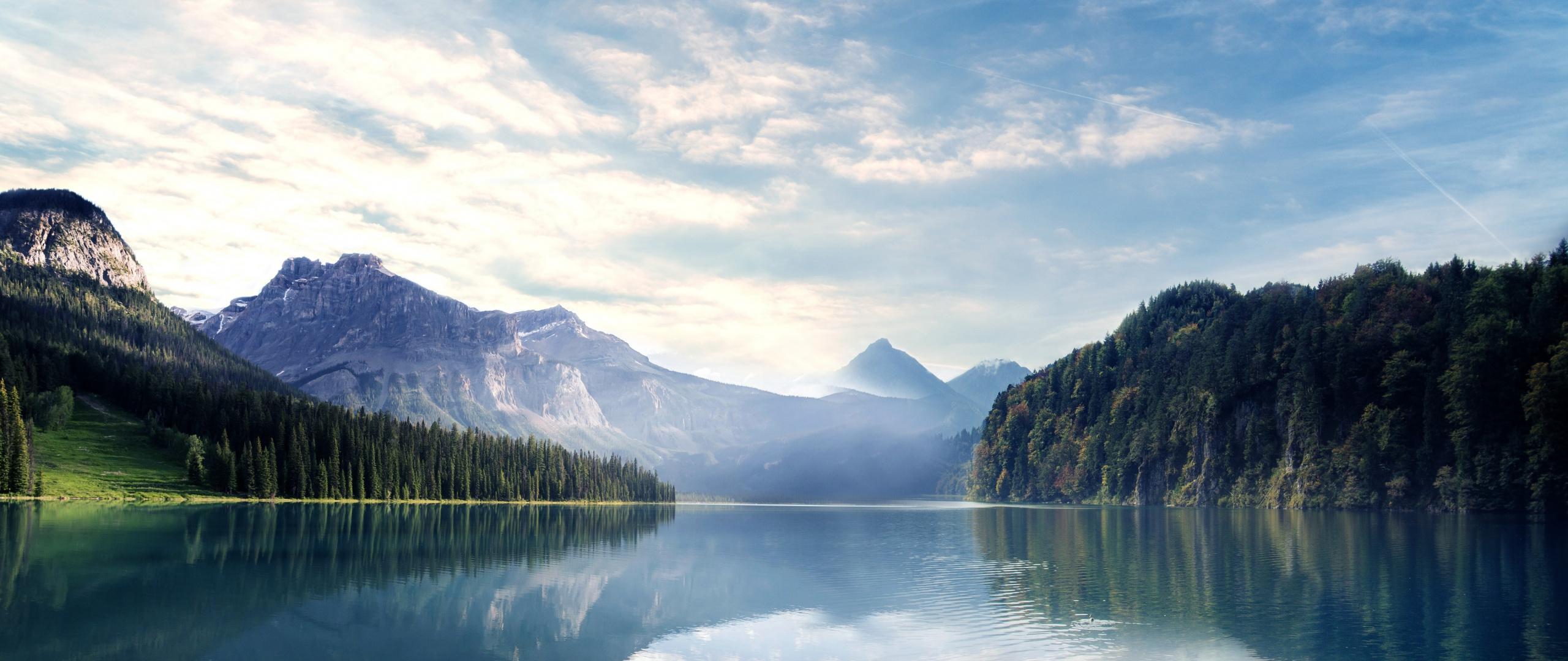 2560x1080 Lake, Nature, Mountains, Forest, Sky, Trees, Wallpaper And Forest HD