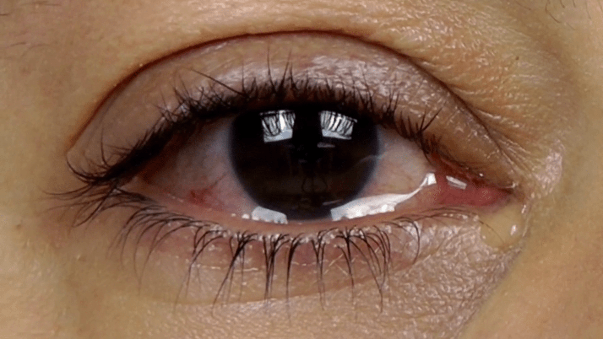 1920x1080 Crying- woman eye with tears Stock Video Footage