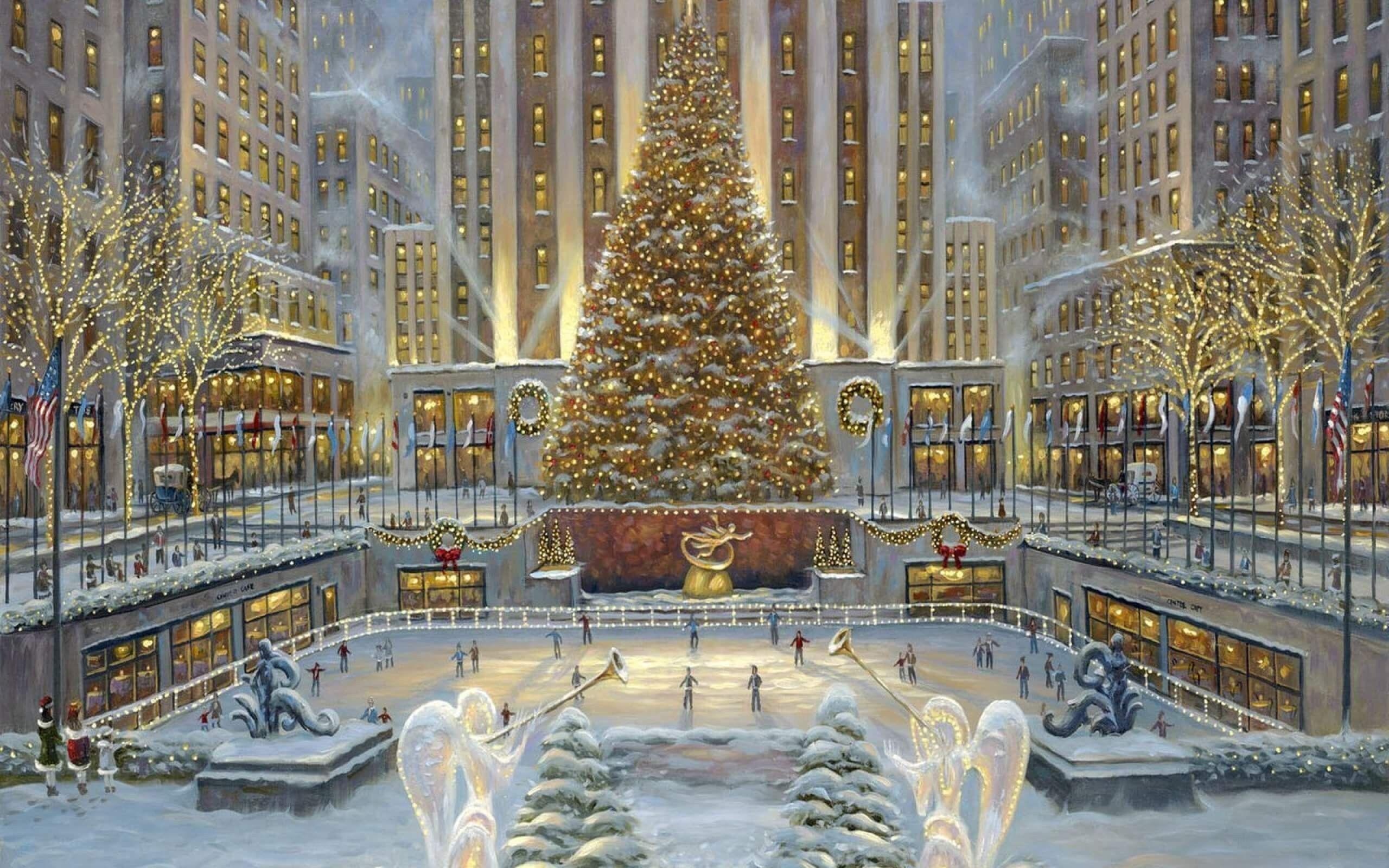2560x1600 NYC Christmas Wallpaper