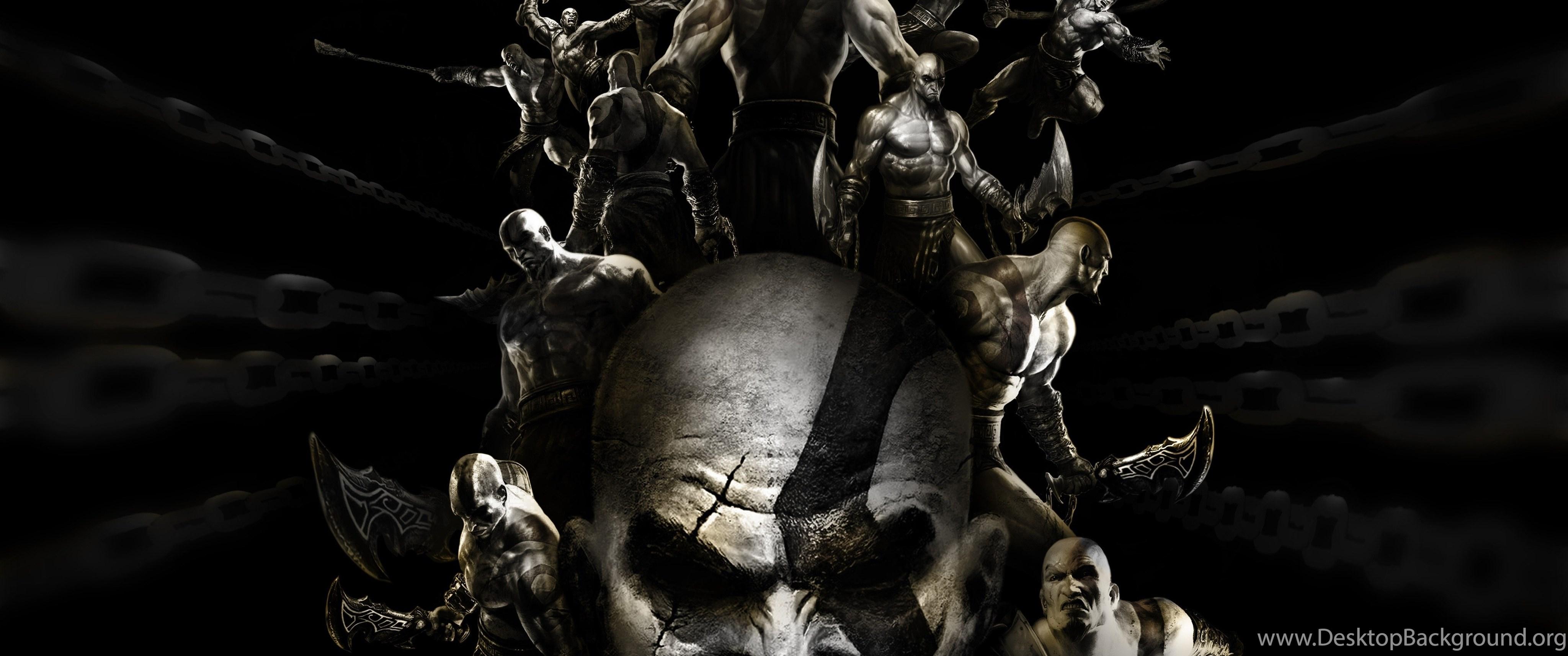 4096x1714 God Of War 3 Wallpaper Desktop Background