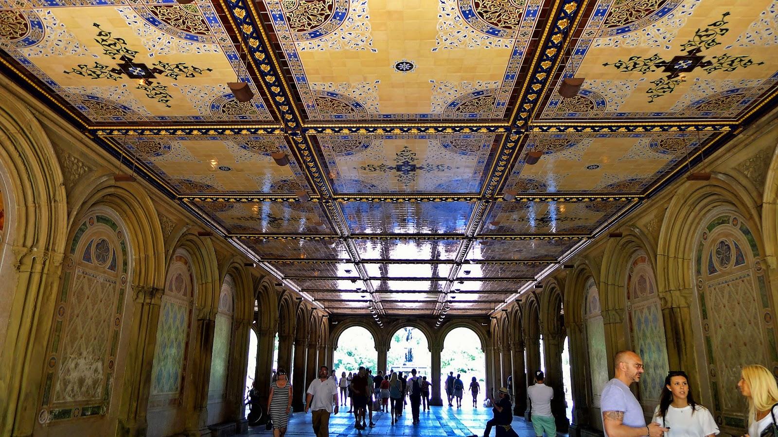 1600x900 ARCHITECTURAL TILES, GLASS AND ORNAMENTATION IN NEW YORK: The Heart of the Park: Bethesda Terrace and its suspended Minton Tile ceiling