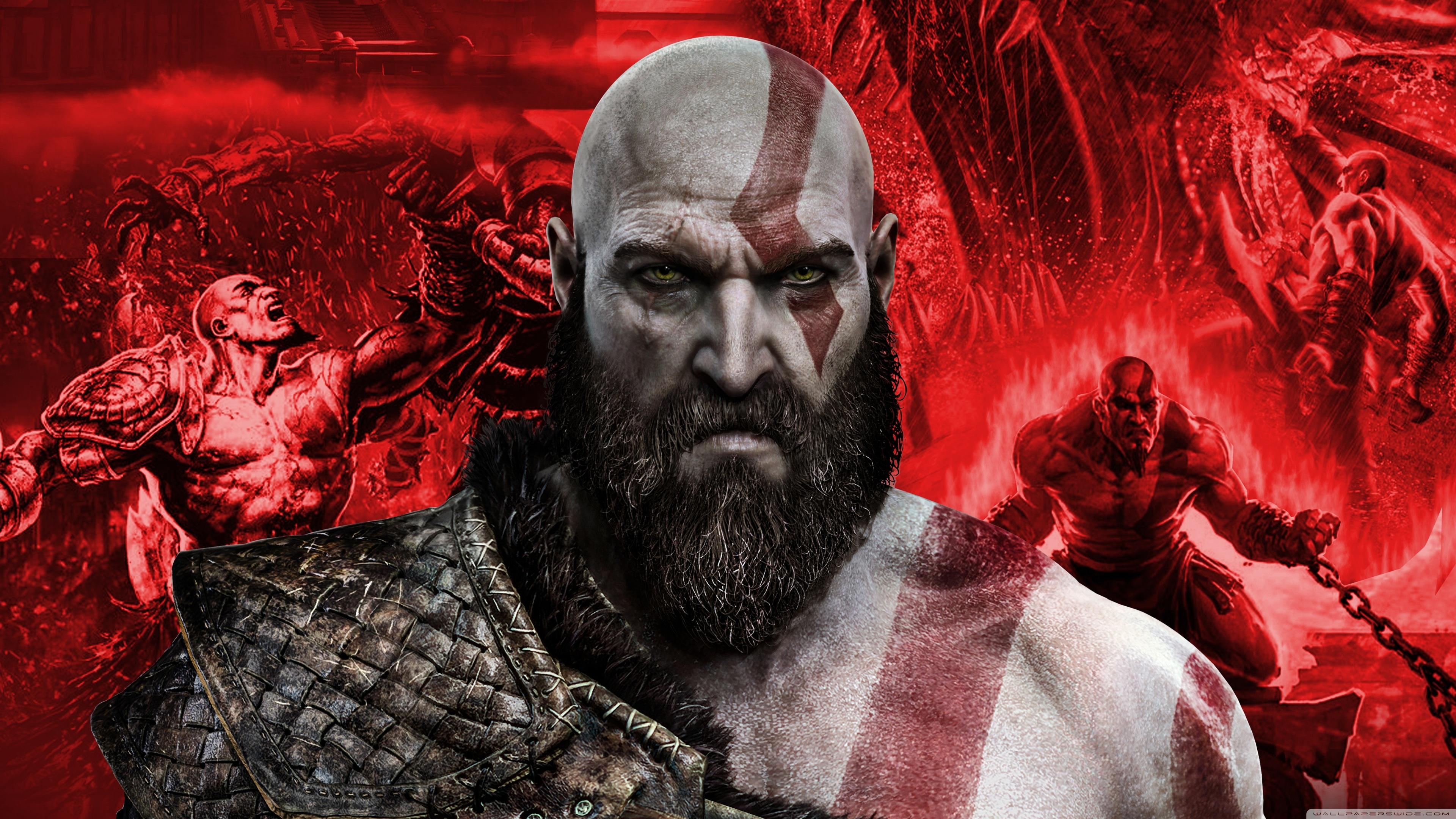 3840x2160 4K wallpaper: Kratos God Of War 3 Wallpaper 4k