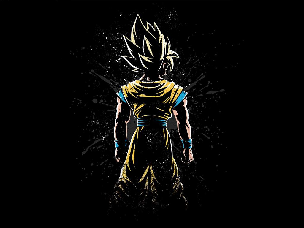 1024x768 Wallpaper son goku, anime, dark, art desktop wallpaper, HD image, picture, background, 348742