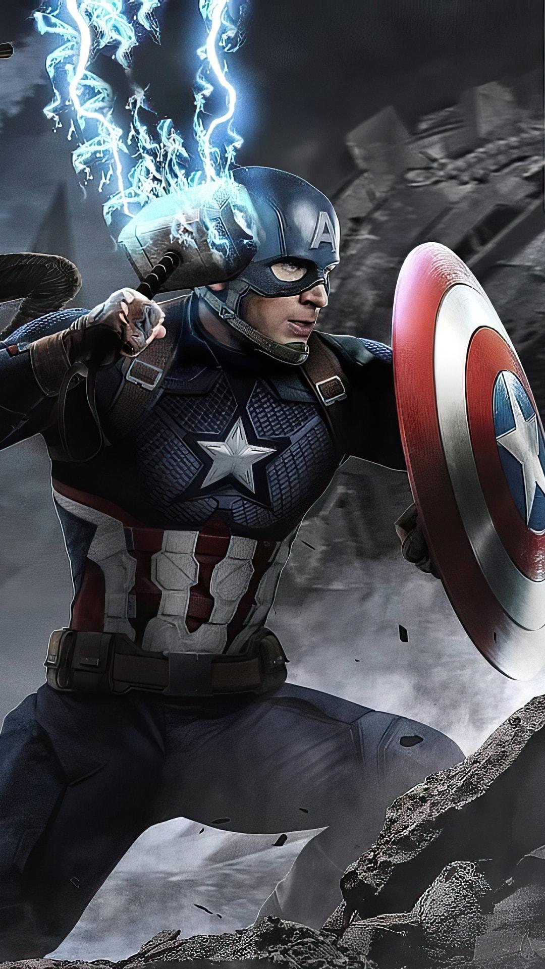 1080x1920 Captain America Avengers EndgameK wallpaper, free and easy to download